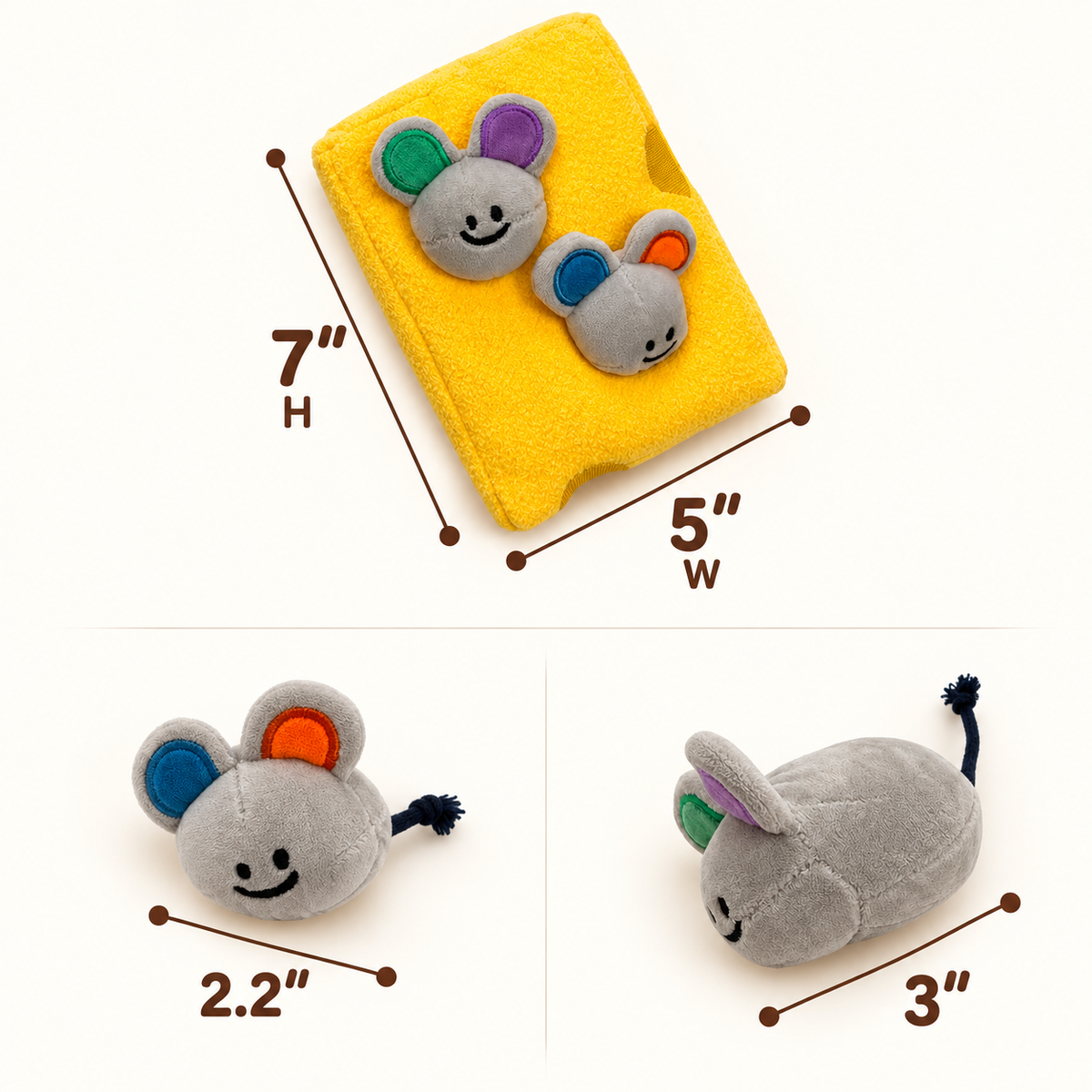 Cheesy Mouse Hide & Seek Toy