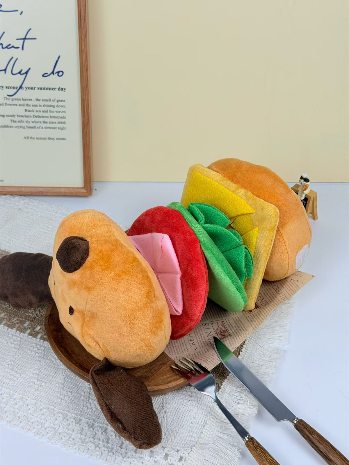 Hamburger Snuffle Toy